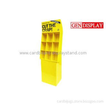 Compartment Cardboard Shop Display Stands With Colorful Pri